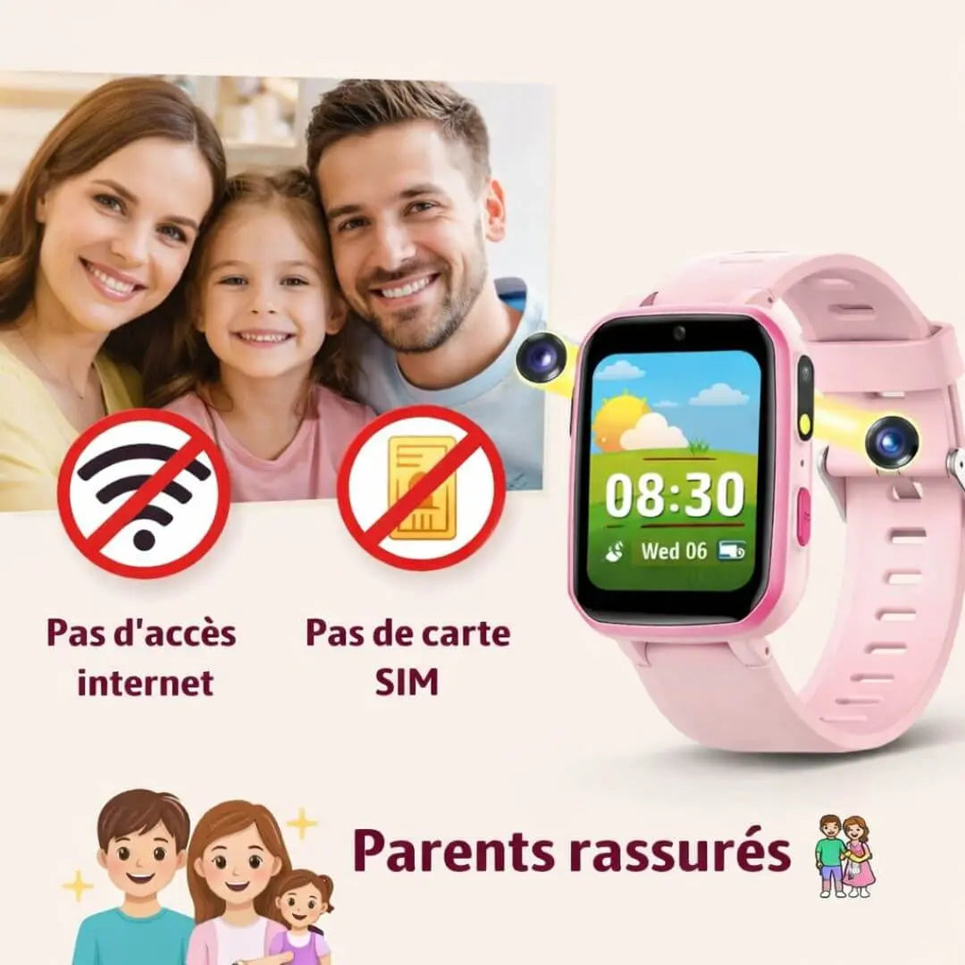 Montre Enfant avec Caméra HD – Jeux Éducatifs & Photos Amusantes