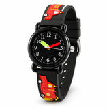 Montre Pompier Enfant - Bracelet 3D & Apprendre l'Heure
