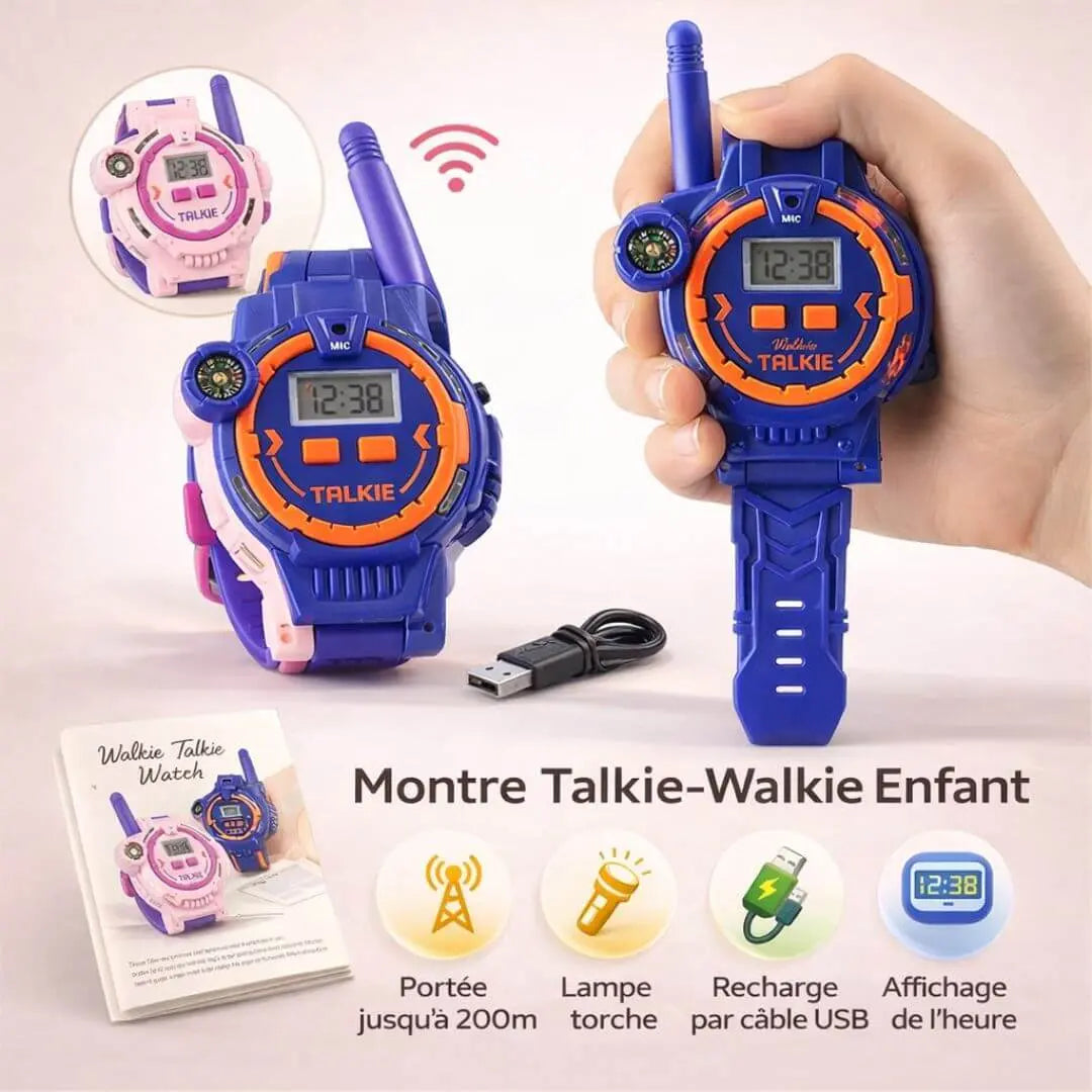 Rechargeable Kids’ Walkie-Talkie Watch – Subscription-Free Communication