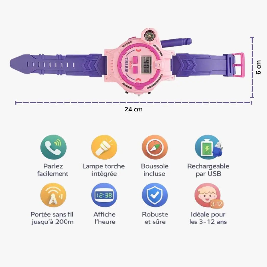 Rechargeable Kids’ Walkie-Talkie Watch – Subscription-Free Communication