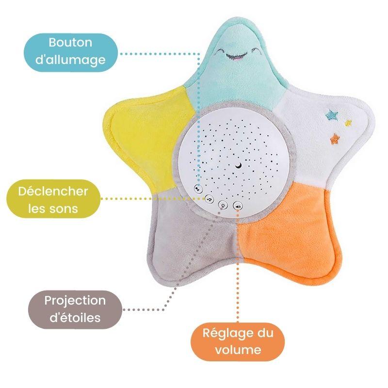 Veilleuse musicale peluche étoile