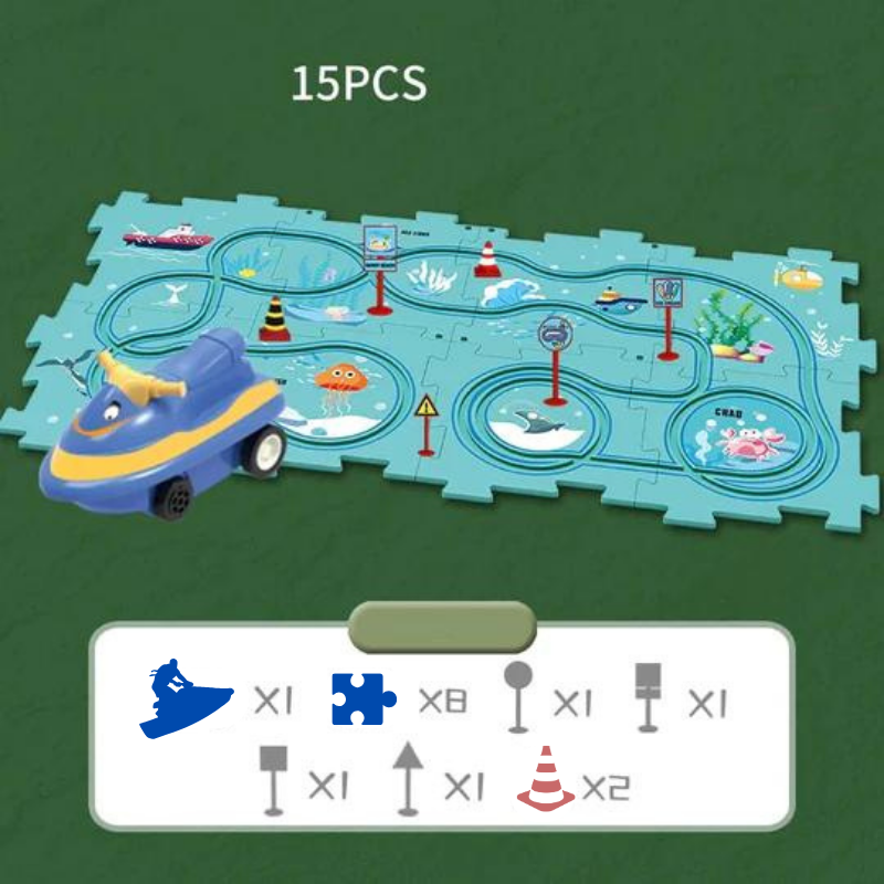 Puzzle circuit de voiture pour enfant / PuzzleCircuitÉducatif