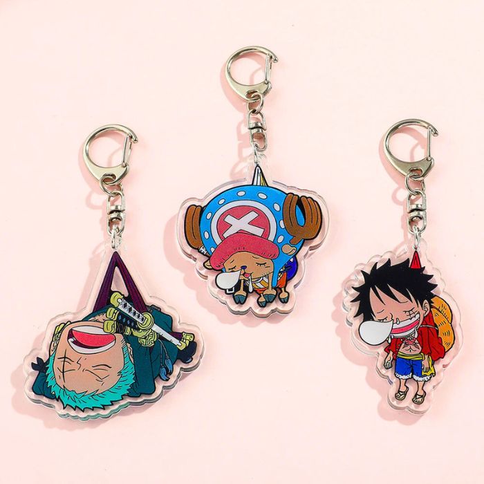 Porte-clef One Piece en acrylique Luffy Zoro Chopper