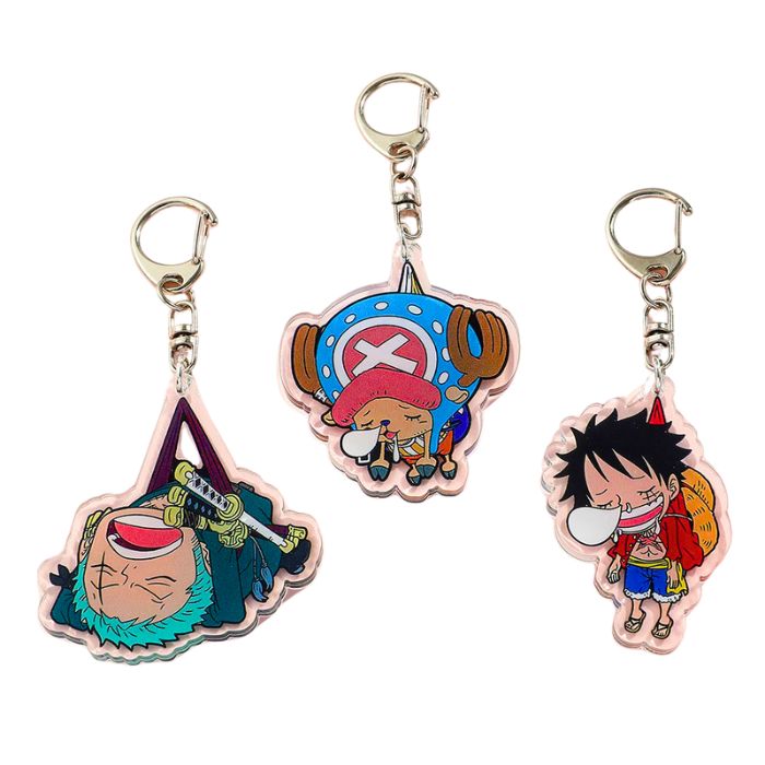 Porte-clef One Piece en acrylique Luffy Zoro Chopper