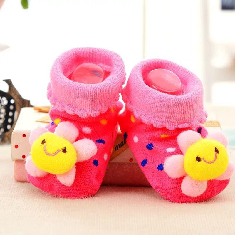 Paire de chaussette fleurs pour bébé