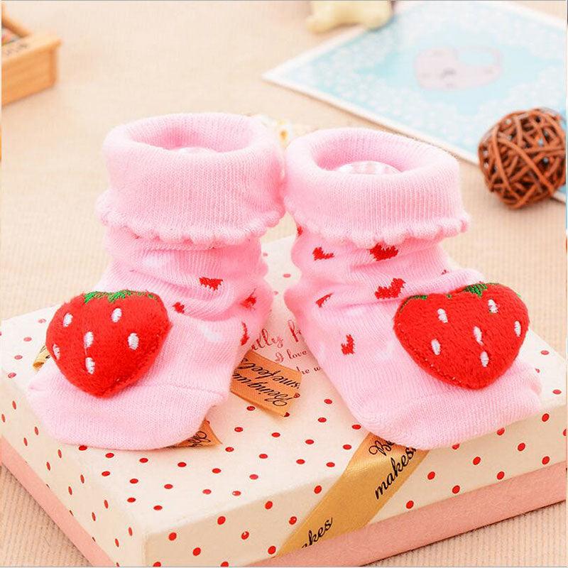 Paire de chaussette fraise pour bébé