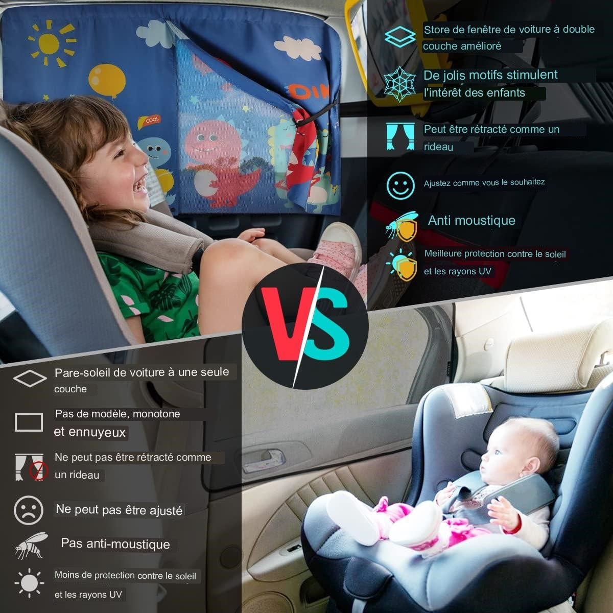 Pare Soleil Voiture pour Bébé | SunSafe