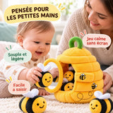 Peluche Abeille Sensorielle – Ruche Interactive pour Bébé