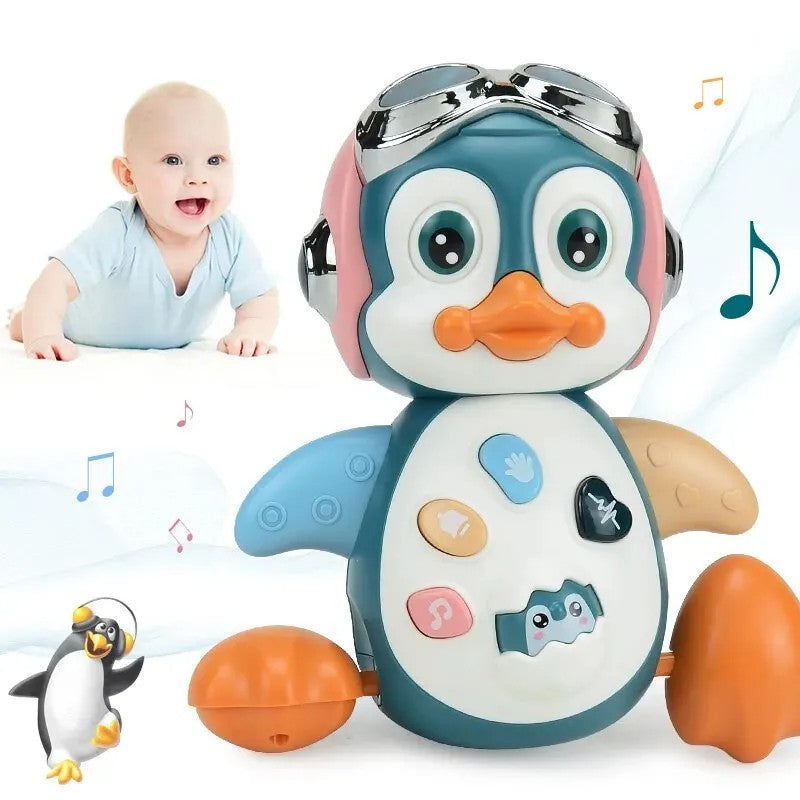 Jouet Musical Bébé Pingouin Rampant