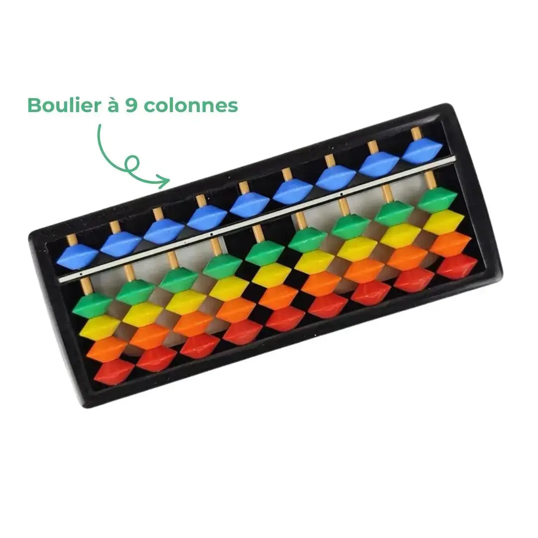 Petit Boulier Montessori 9 colonnes – Abaku
