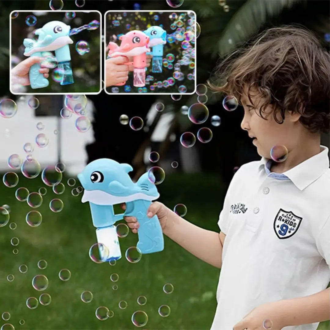 Pistolet à bulles lumineux pour enfants - BuBBLE DAUPHIN