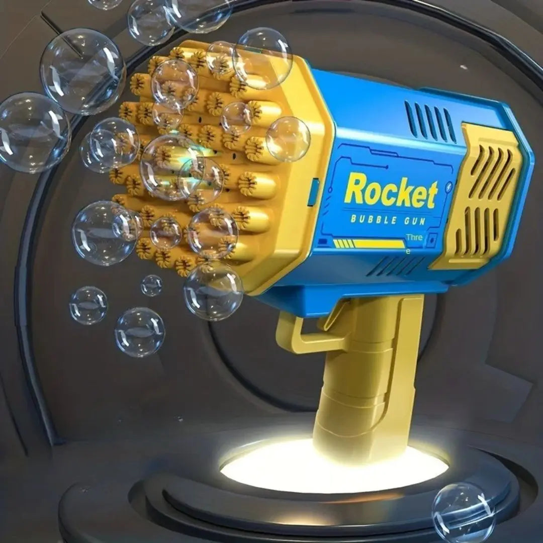 Pistolet bulle 40 trous lumineux pour enfants - Rocket Bubbl Gun