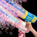 Pistolet bulle 40 trous lumineux pour enfants - Rocket Bubbl Gun