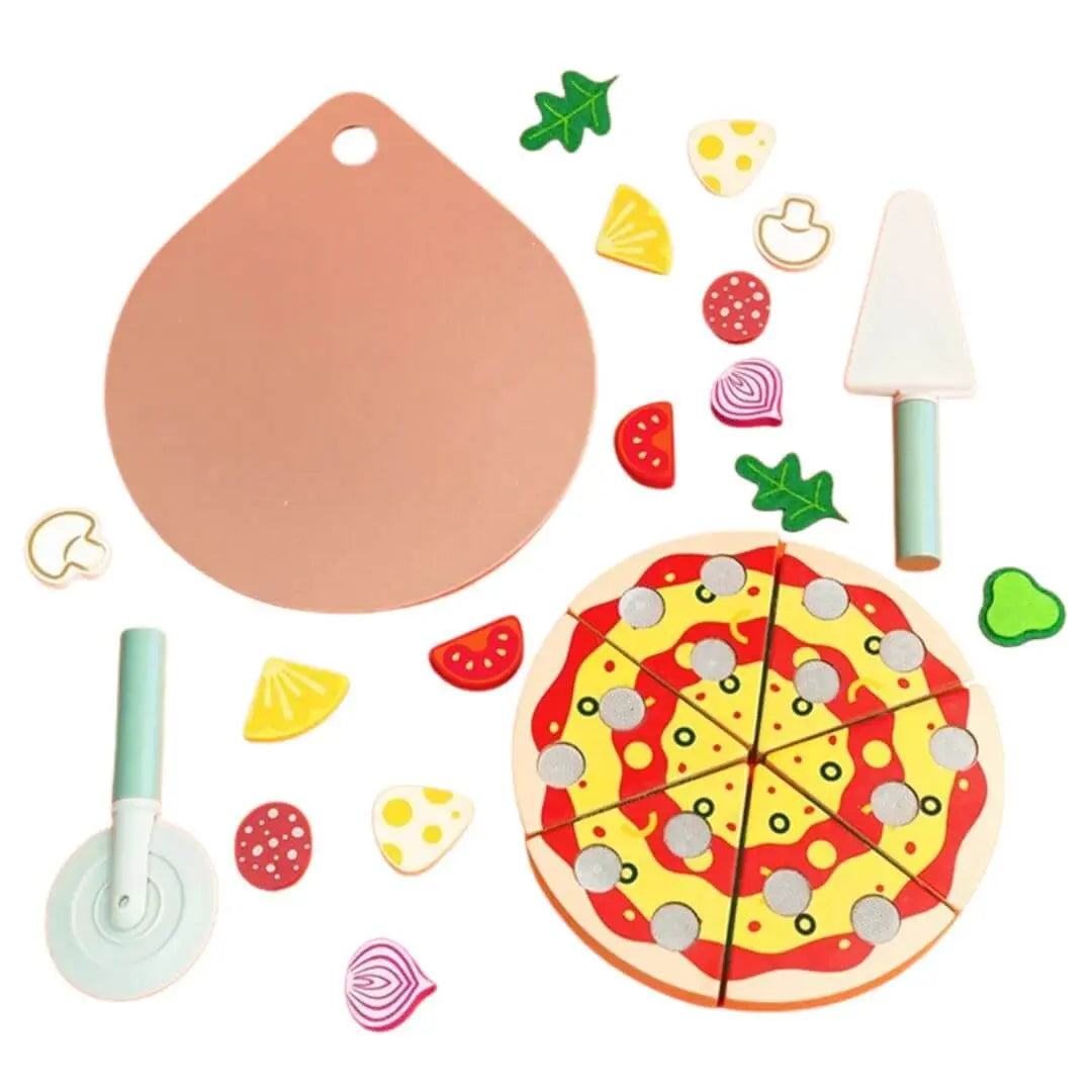 Pizza en Bois Jouet à Garnir – PizzaPlay