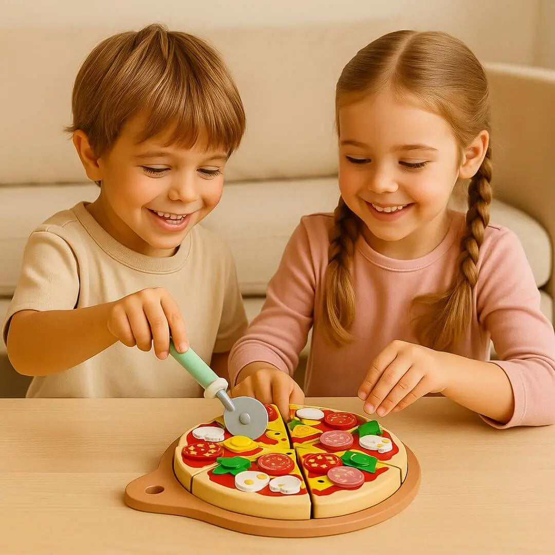 Pizza en Bois Jouet à Garnir – PizzaPlay
