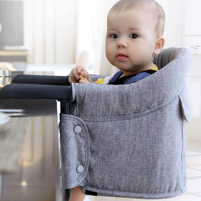Chaise Haute de Voyage Portable (Harnais en Tissu Lavable)