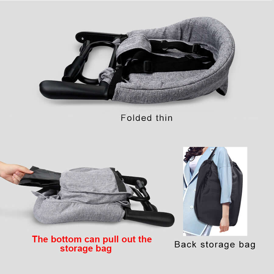 Chaise Haute de Voyage Portable (Harnais en Tissu Lavable)