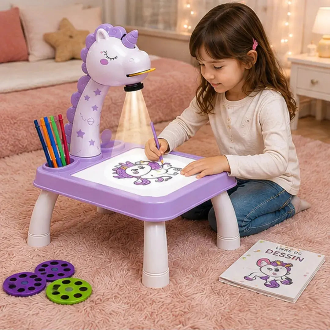 Projecteur Dessin Enfant – Mini-Table LED & 24 Modèles Créatifs