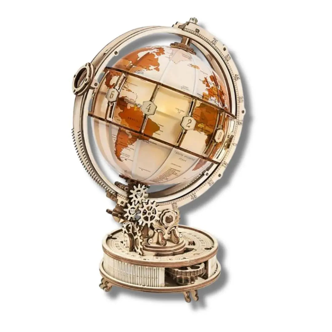 Puzzle 3D Bois Globe Lumineux - TerraLumen