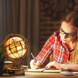 Puzzle 3D Bois Globe Lumineux - TerraLumen
