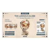 Puzzle 3D Bois Globe Lumineux - TerraLumen