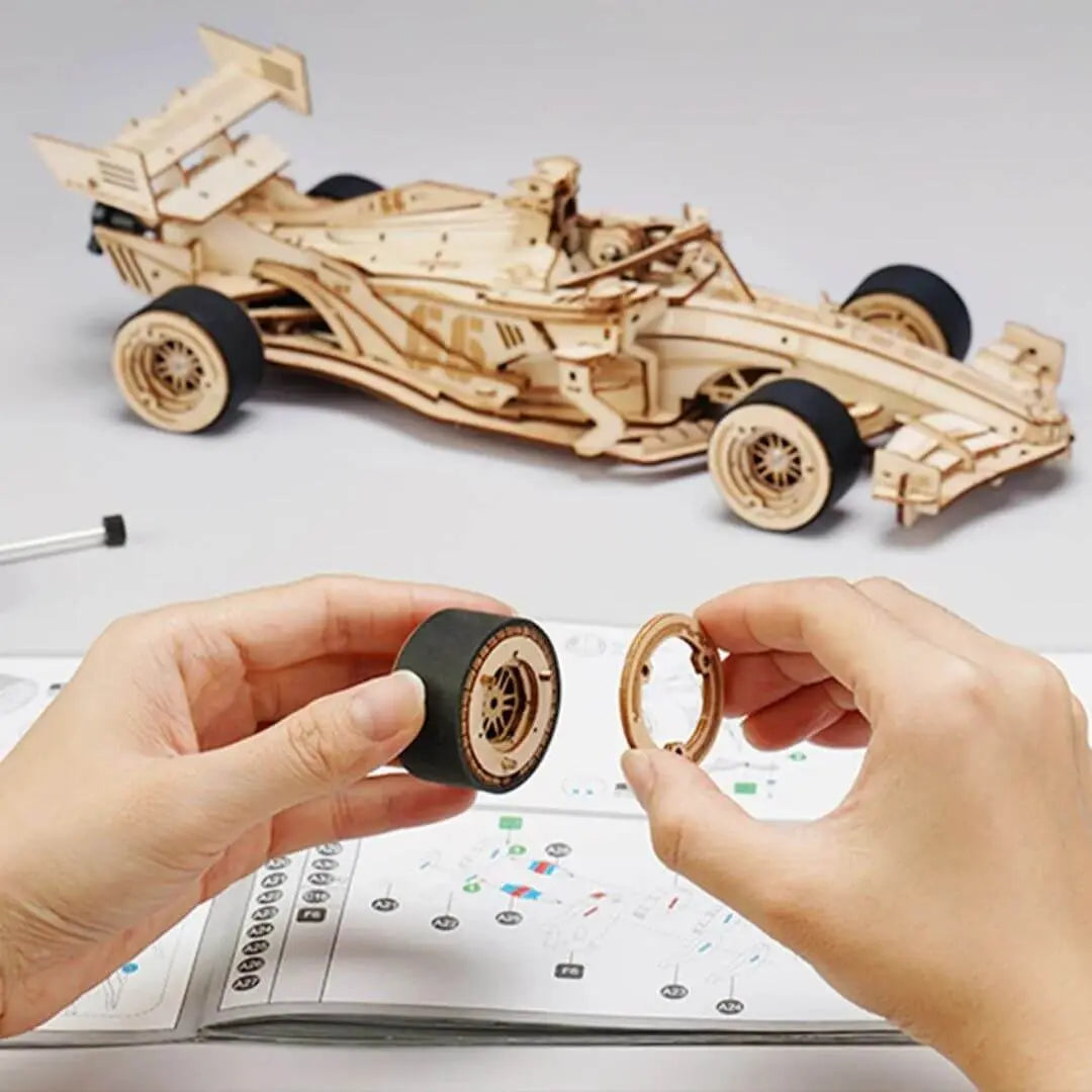 Puzzle 3D Bois Voiture de Course - SpeedRacer