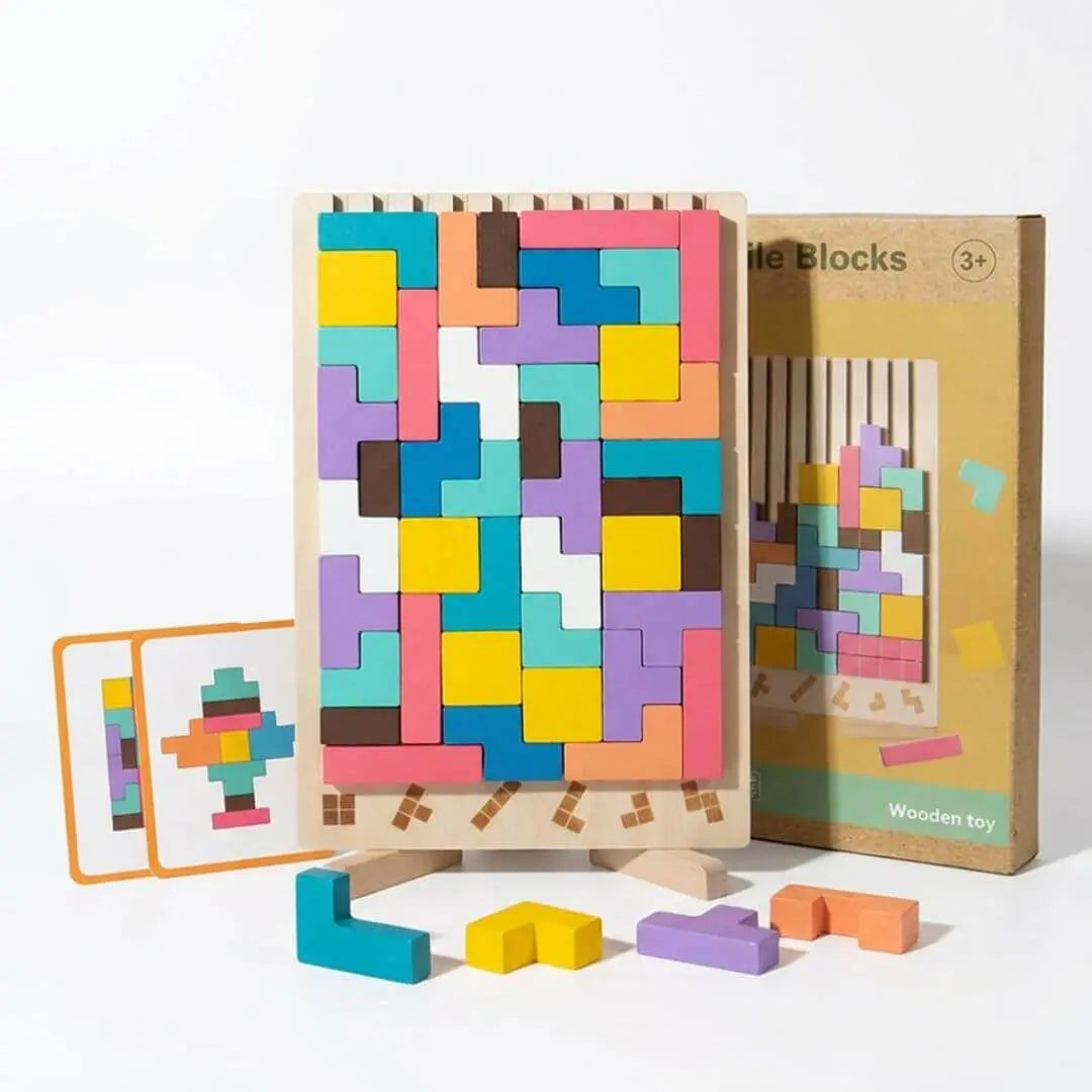 Puzzle 3D Bois – Jeu Éducatif Montessori Enfant dès 3 ans