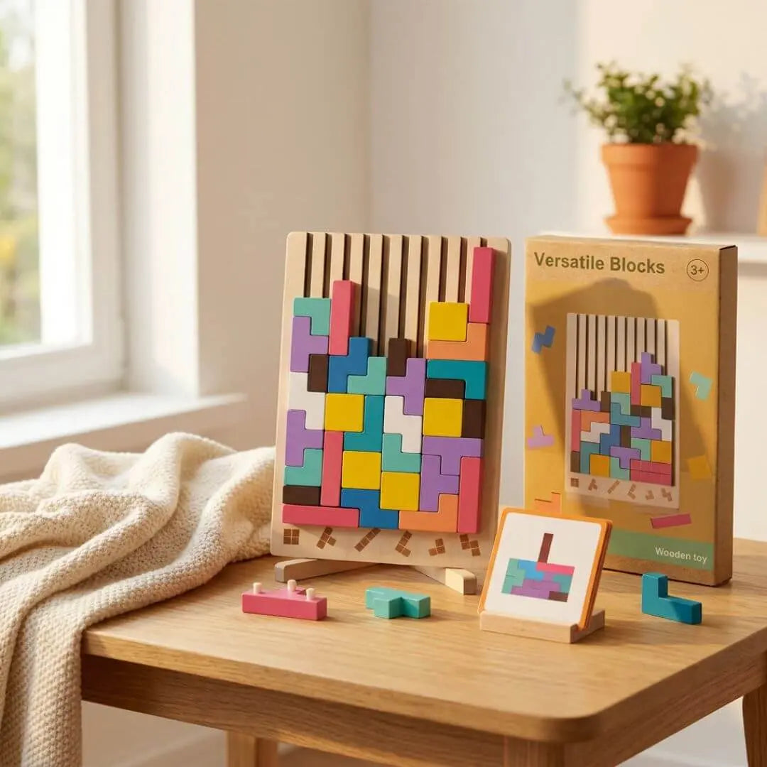 Puzzle 3D Bois – Jeu Éducatif Montessori Enfant dès 3 ans