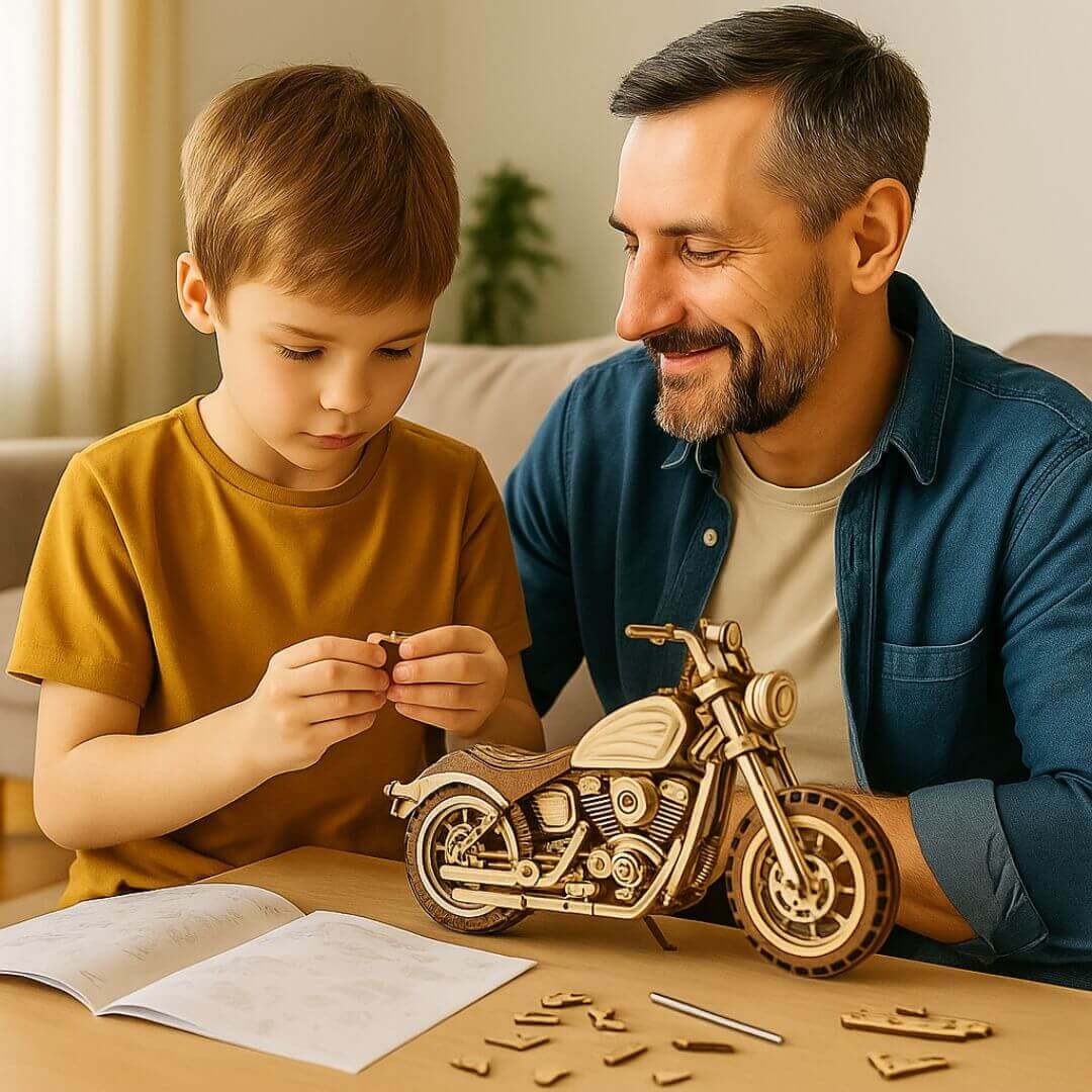 Puzzle 3D Moto en Bois Cruiser - RiderSpirit