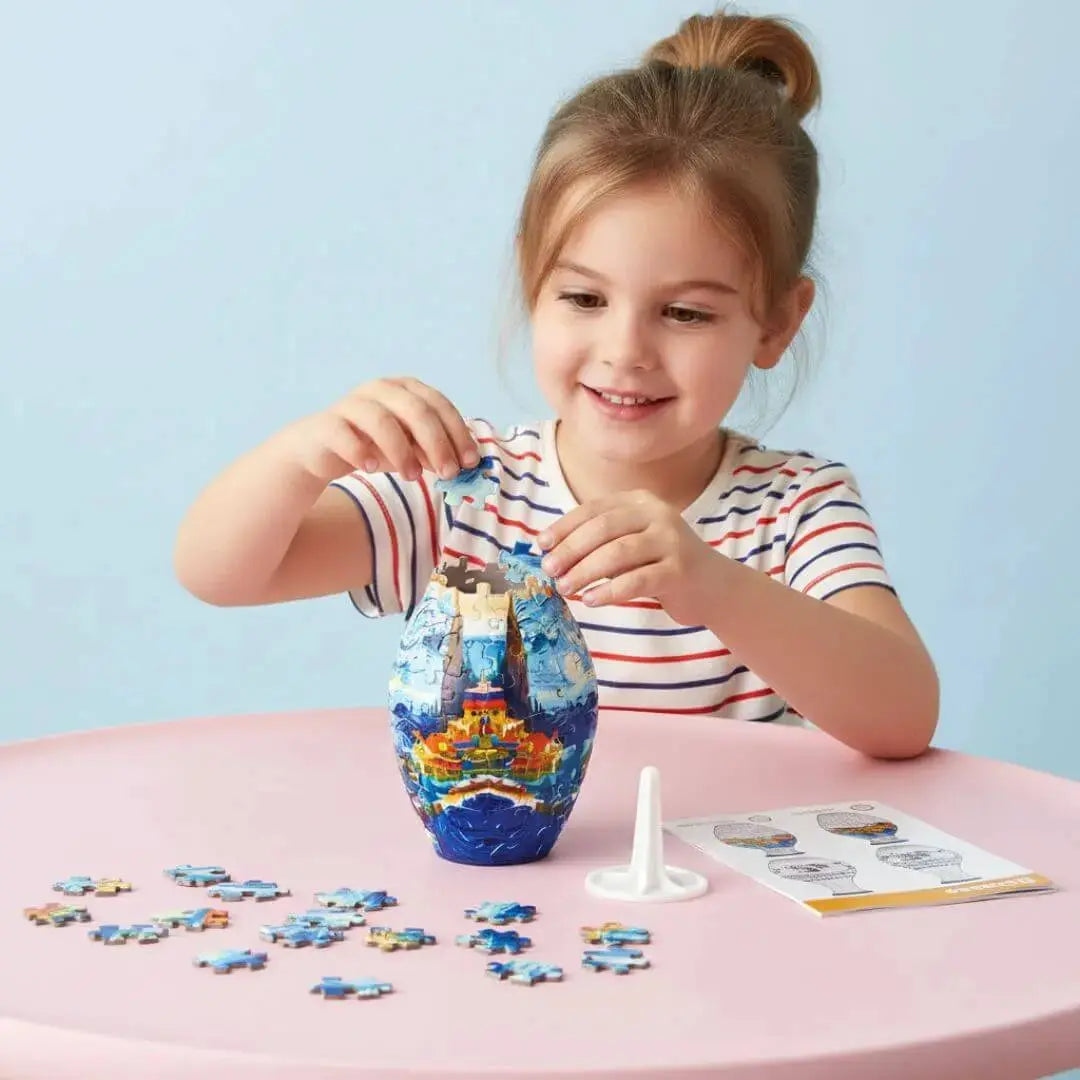 Puzzle 3D Vase – 160 Pièces Incurvées & Vase Fonctionnel