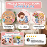 Puzzle 3D Vase – 160 Pièces Incurvées & Vase Fonctionnel