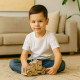 Puzzle 3D en Bois Camion Américain - PowerTruck