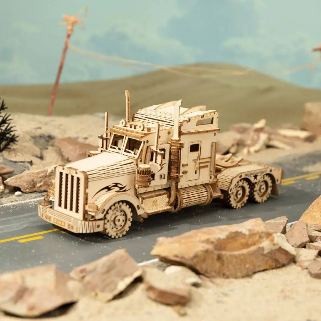 Puzzle 3D en Bois Camion Américain - PowerTruck