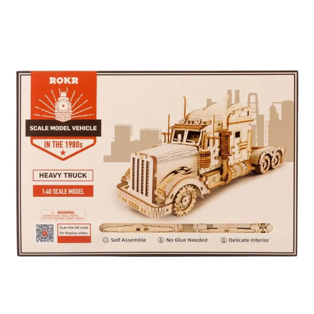 Puzzle 3D en Bois Camion Américain - PowerTruck