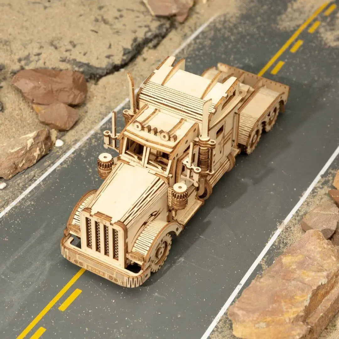 Puzzle 3D en Bois Camion Américain - PowerTruck