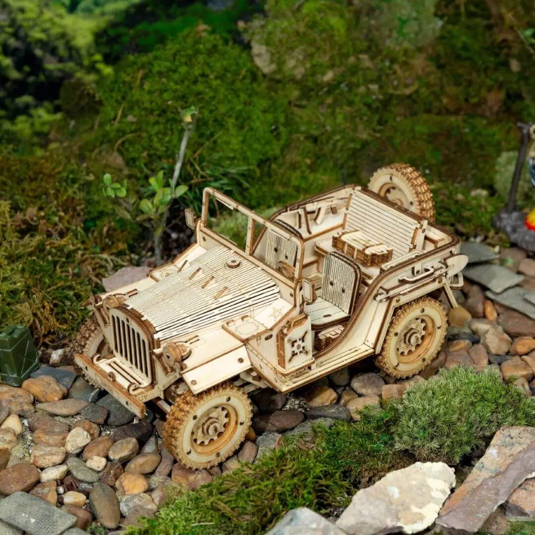 Puzzle 3D en Bois Jeep Militaire - ArmyJeep