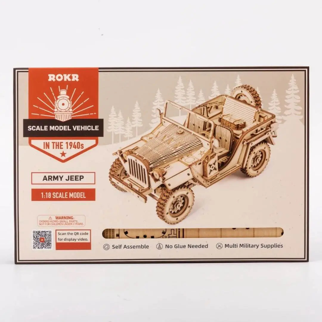 Puzzle 3D en Bois Jeep Militaire - ArmyJeep