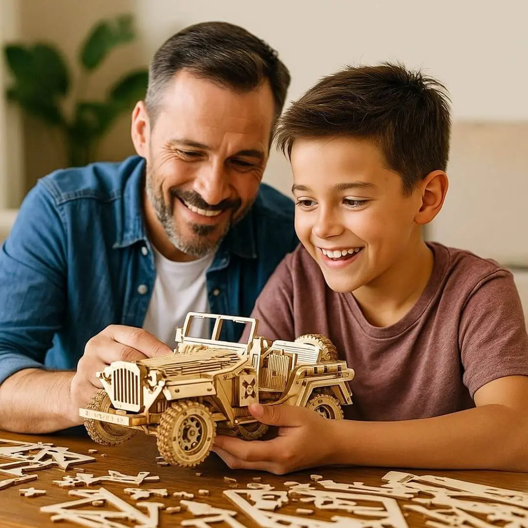 Puzzle 3D en Bois Jeep Militaire - ArmyJeep
