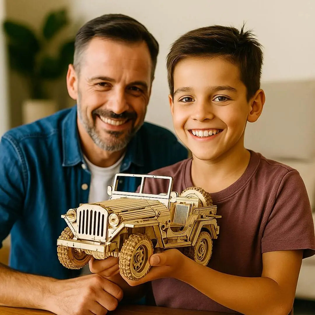 Puzzle 3D en Bois Jeep Militaire - ArmyJeep