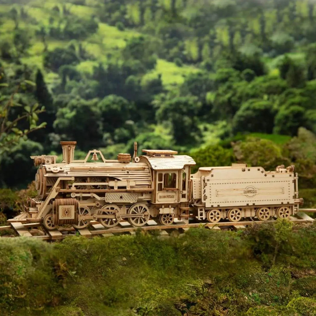 Puzzle 3D en Bois Locomotive Vintage - SteamExpress