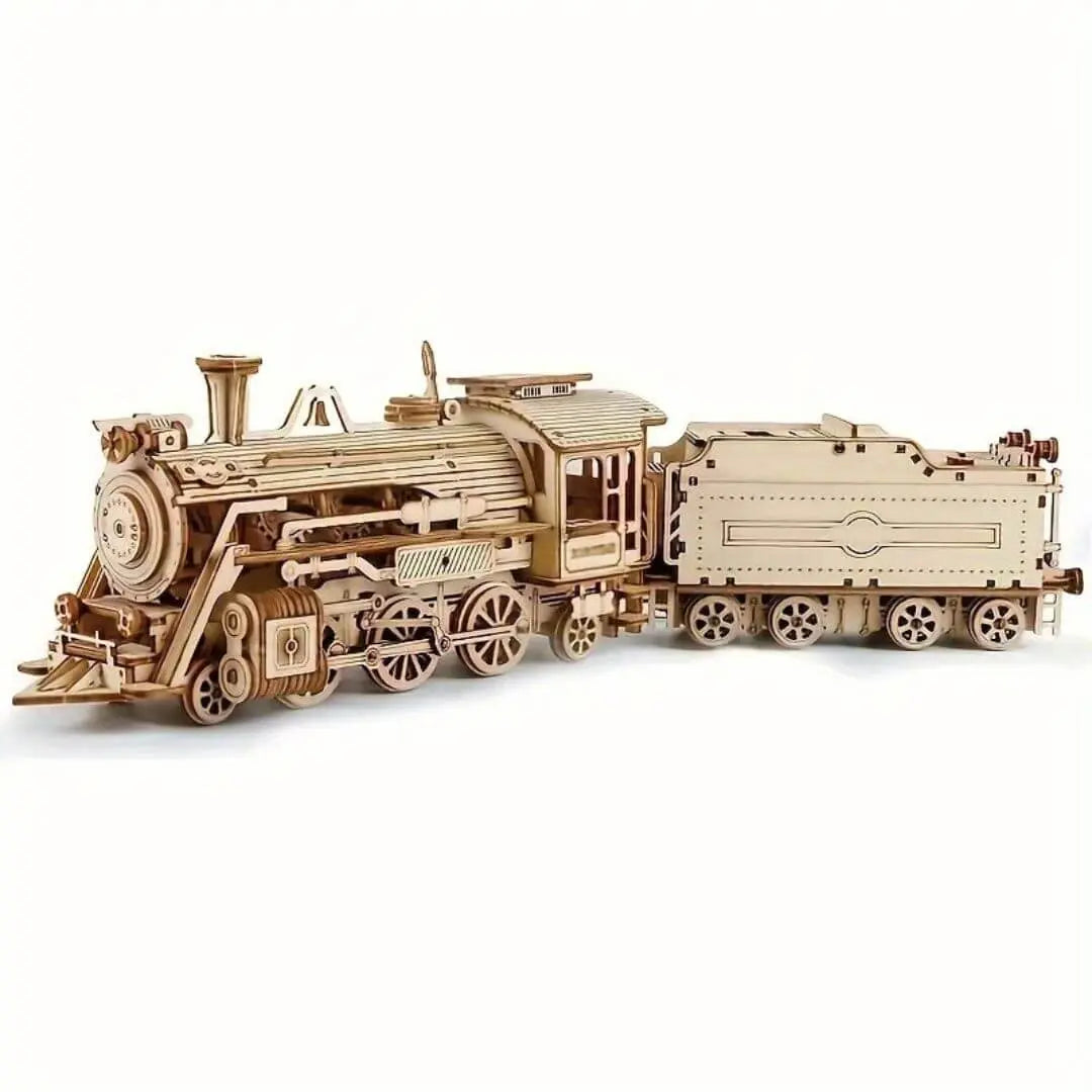 Puzzle 3D en Bois Locomotive Vintage - SteamExpress