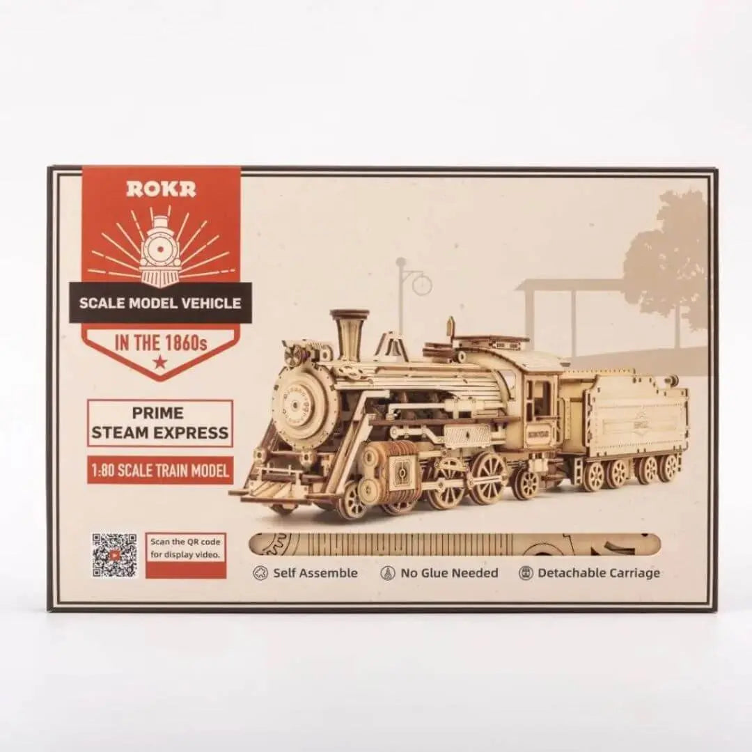 Puzzle 3D en Bois Locomotive Vintage - SteamExpress