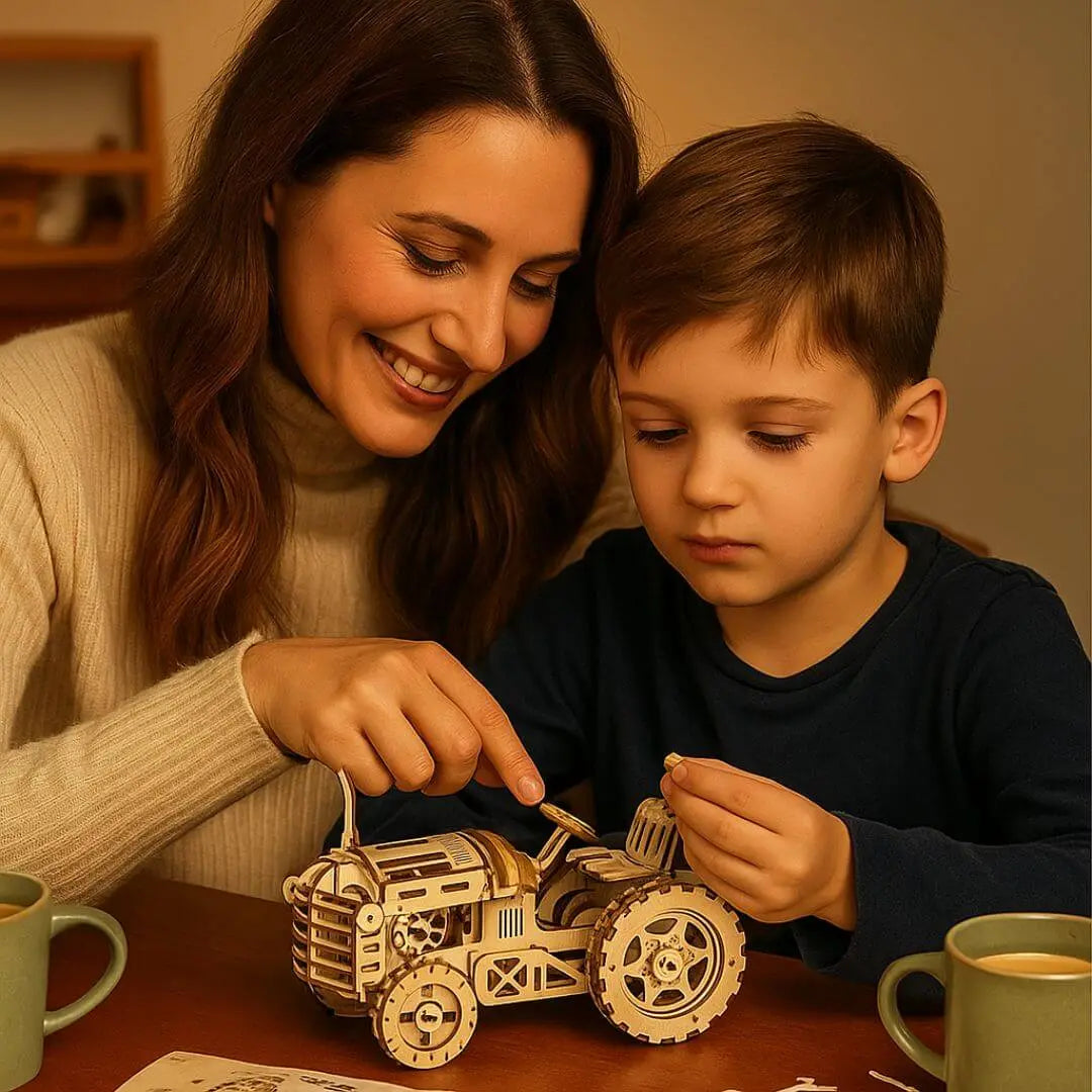 Puzzle 3D en Bois Tracteur Mécanique - FarmGear