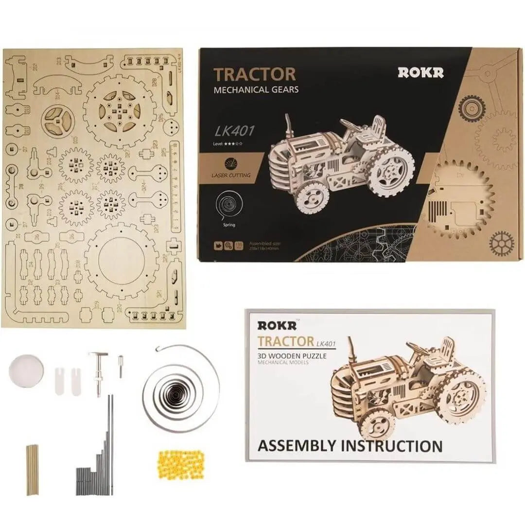 Puzzle 3D en Bois Tracteur Mécanique - FarmGear