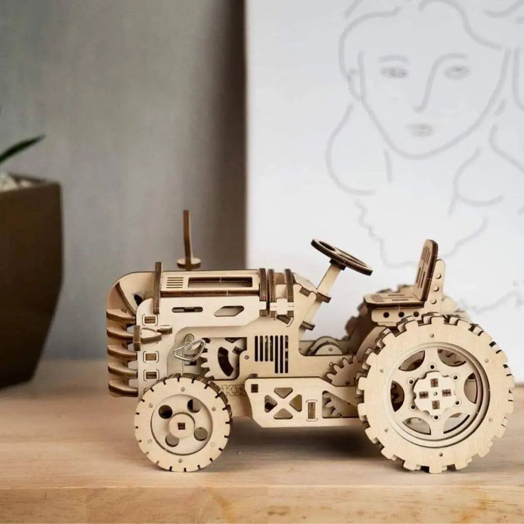 Puzzle 3D en Bois Tracteur Mécanique - FarmGear