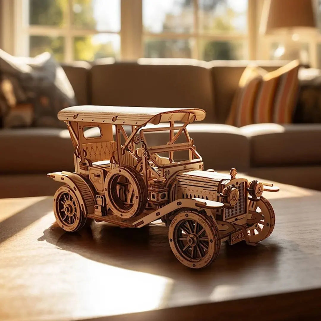 Puzzle 3D en Bois Voiture Rétro - VintageCruise