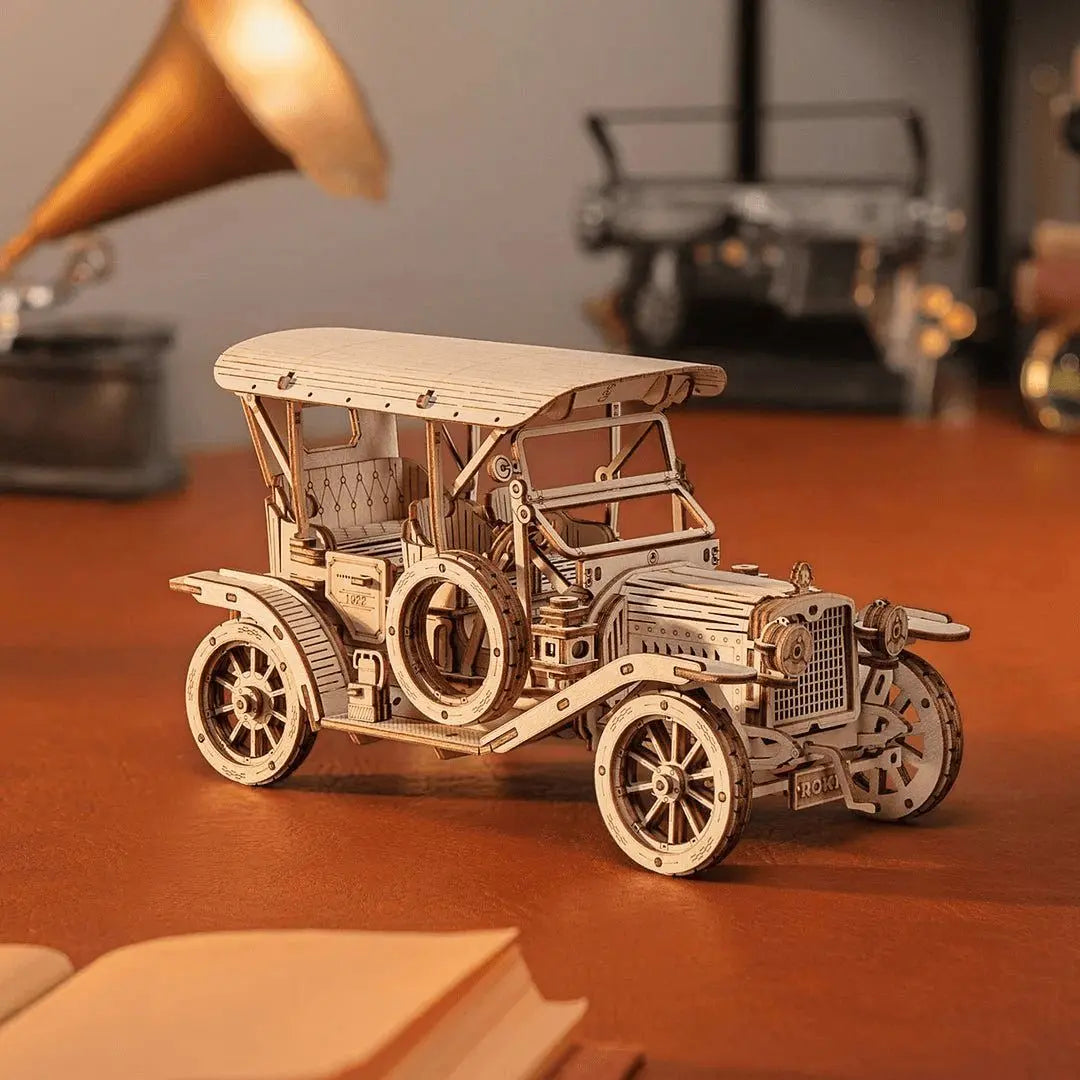 Puzzle 3D en Bois Voiture Rétro - VintageCruise