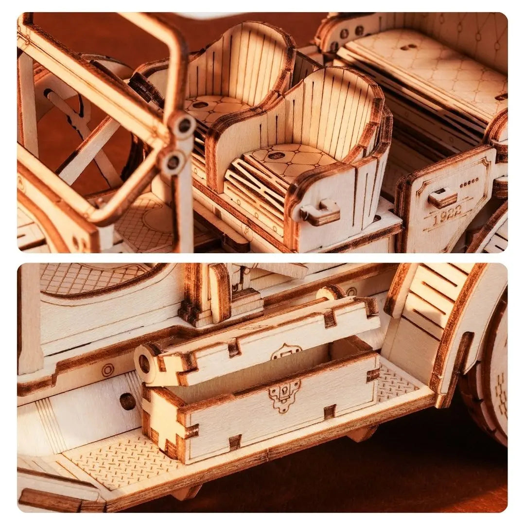Puzzle 3D en Bois Voiture Rétro - VintageCruise