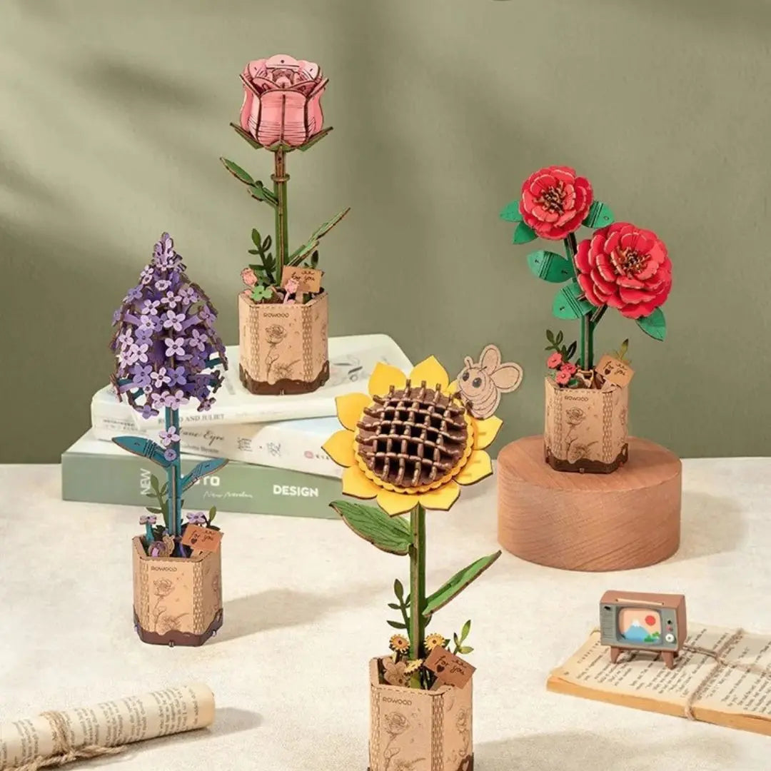 Puzzle 3D fleurs en bois - FloriCraft
