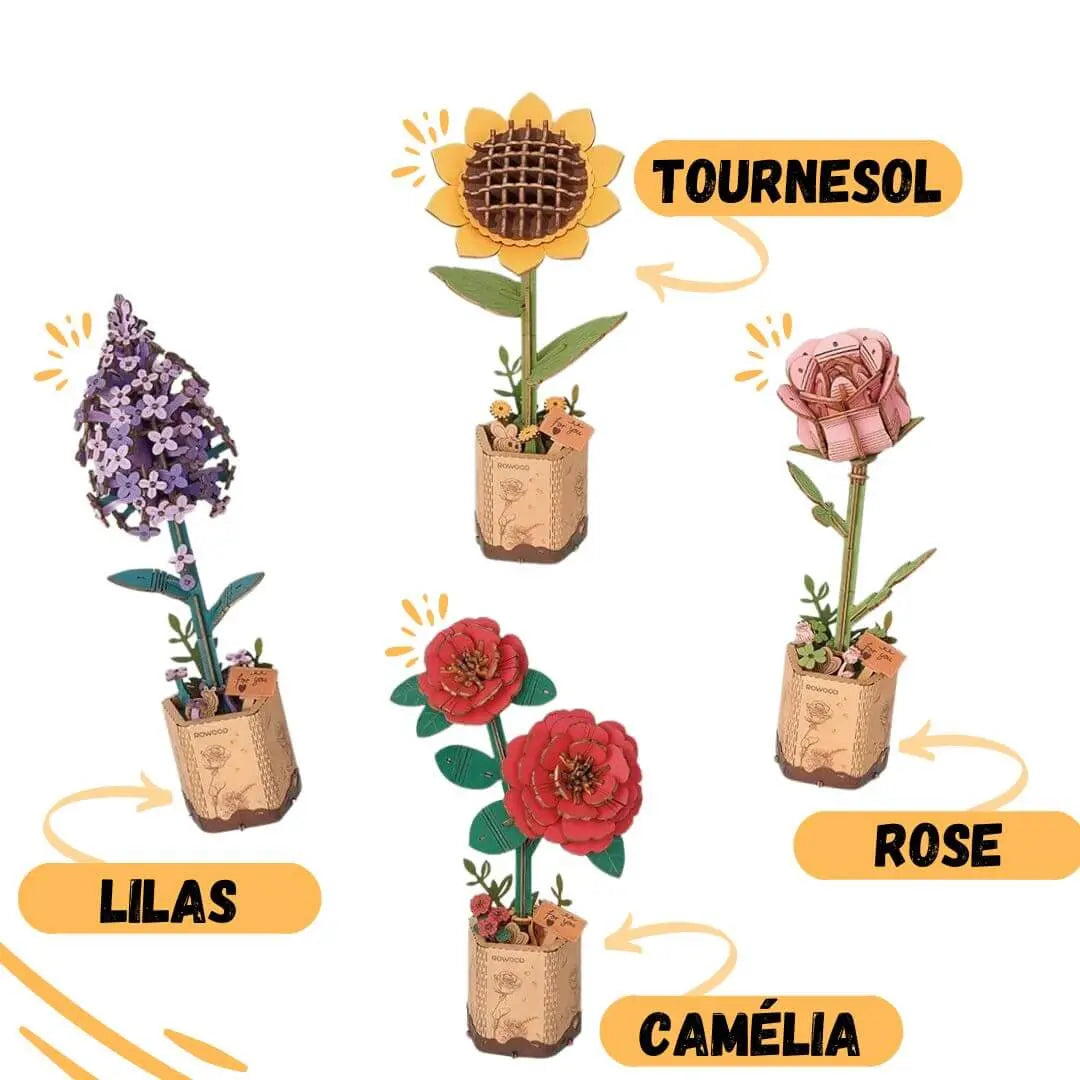 Puzzle 3D fleurs en bois - FloriCraft